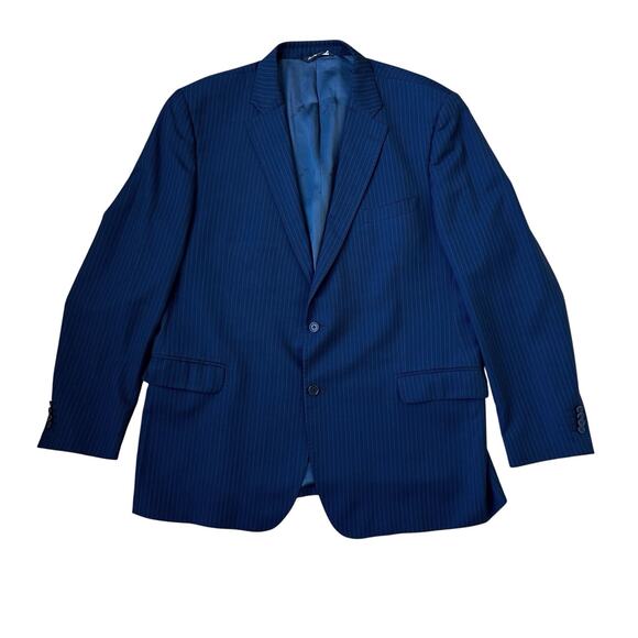 Saks Fifth Avenue Ermenegildo Zegna Navy Pinstripe Blazer - Size 48L - Picture 1 of 9
